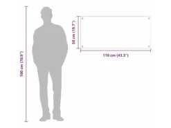 vidaXL Küchenrückwand Hellgrau 110 x 50 x 0,6 cm Gehärtetes Glas 42001305