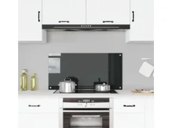 vidaXL Küchenrückwand Schwarz 100x50 cm Hartglas 249491