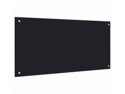 vidaXL Küchenrückwand Schwarz 100x50 cm Hartglas 249491