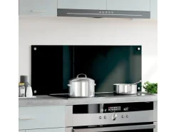 vidaXL Küchenrückwand Schwarz 100x40 cm Hartglas 249490