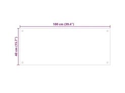 vidaXL Küchenrückwand Schwarz 100x40 cm Hartglas 249490