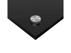vidaXL Küchenrückwand Schwarz 90 x 50 cm Gehärtetes Glas 42018039