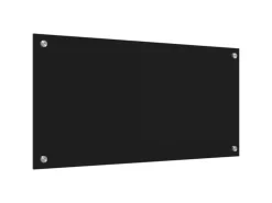 vidaXL Küchenrückwand Schwarz 80 x 40 cm Gehärtetes Glas 42018035