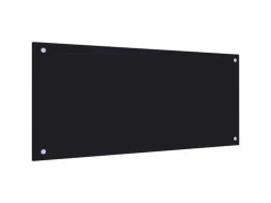 vidaXL Küchenrückwand Schwarz 90x40 cm Hartglas 249487