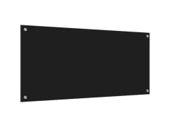 vidaXL Küchenrückwand Schwarz 110 x 50 x 0,6 cm Gehärtetes Glas 42001299
