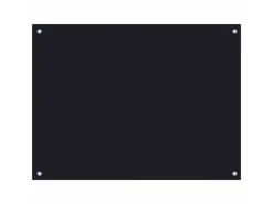 vidaXL Küchenrückwand Schwarz 80x60 cm Hartglas 249486