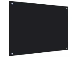 vidaXL Küchenrückwand Schwarz 80x60 cm Hartglas 249486