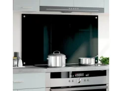 vidaXL Küchenrückwand Schwarz 100x60 cm Hartglas 249492