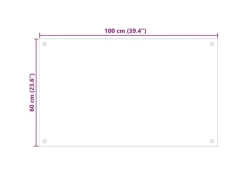 vidaXL Küchenrückwand Schwarz 100x60 cm Hartglas 249492