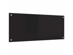 vidaXL Küchenrückwand Schwarz 100 x 40 cm Gehärtetes Glas 42018041