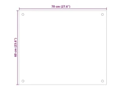 vidaXL Küchenrückwand Schwarz 70x60 cm Hartglas 249483