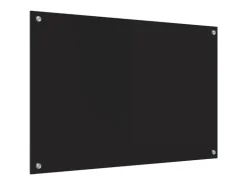 vidaXL Küchenrückwand Schwarz 90 x 60 cm Gehärtetes Glas 42018040