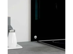 vidaXL Küchenrückwand Schwarz 90x60 cm Hartglas 249489