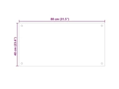 vidaXL Küchenrückwand Schwarz 80x40 cm Hartglas 249484