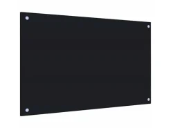 vidaXL Küchenrückwand Schwarz 80x50 cm Hartglas 249485