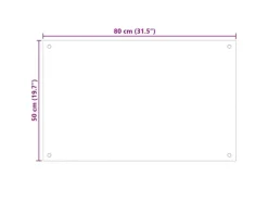 vidaXL Küchenrückwand Schwarz 80x50 cm Hartglas 249485