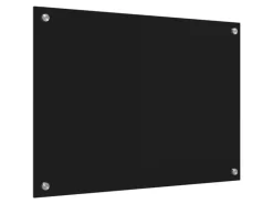 vidaXL Küchenrückwand Schwarz 70 x 50 cm Gehärtetes Glas 42018033