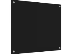 vidaXL Küchenrückwand Schwarz 70 x 60 cm Gehärtetes Glas 42018034