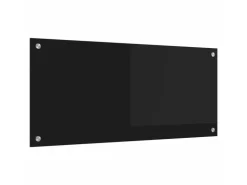 vidaXL Küchenrückwand Schwarz 90 x 40 cm Gehärtetes Glas 42018038