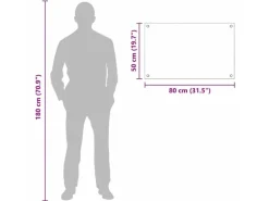 vidaXL Küchenrückwand Schwarz 80 x 50 cm Gehärtetes Glas 42018036