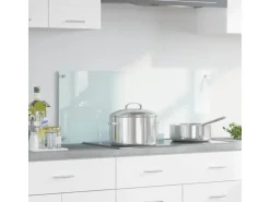 vidaXL Küchenrückwand Weiß 100 x 40 cm Gehärtetes Glas 42018017