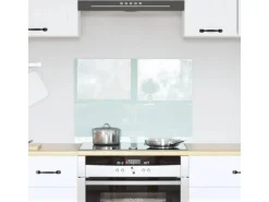 vidaXL Küchenrückwand Weiß 70 x 50 cm Gehärtetes Glas 42018009