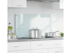 vidaXL Küchenrückwand Weiß 100 x 50 cm Gehärtetes Glas 42018018