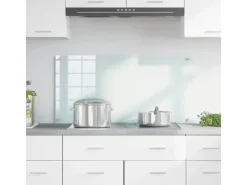 vidaXL Küchenrückwand Weiß 100 x 50 cm Gehärtetes Glas 42018018