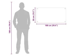 vidaXL Küchenrückwand Weiß 100 x 50 cm Gehärtetes Glas 42018018