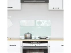 vidaXL Küchenrückwand Weiß 70 x 40 cm Gehärtetes Glas 42018008