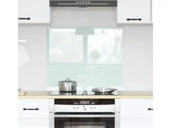 vidaXL Küchenrückwand Weiß 70 x 60 cm Gehärtetes Glas 42018010