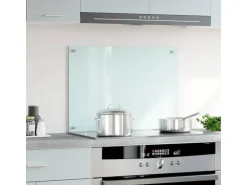 vidaXL Küchenrückwand Weiß 70x50 cm Hartglas 249452