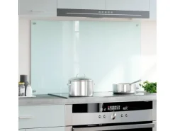 vidaXL Küchenrückwand Weiß 100x60 cm Hartglas 249462