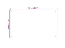 vidaXL Küchenrückwand Weiß 100x60 cm Hartglas 249462