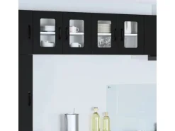 vidaXL Küchenschrank 2 Stk Schwarz 60 x 31 x 40 cm Holzwerkstoff 884968