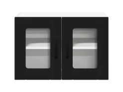 vidaXL Küchenschrank 2 Stk Schwarz 60 x 31 x 40 cm Holzwerkstoff 884968