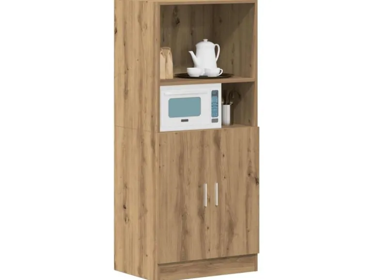 vidaXL Küchenschrank Artisan-Eiche 57x41,5x131,5 cm Holzwerkstoff 860129