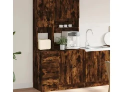 vidaXL Küchenschrank Räuchereiche 95x50x180 cm Holzwerkstoff