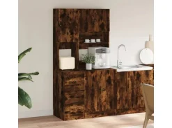 vidaXL Küchenschrank Räuchereiche 95x50x180 cm Holzwerkstoff
