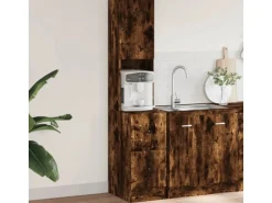 vidaXL Küchenschrank Räuchereiche 35x50x180 cm Holzwerkstoff