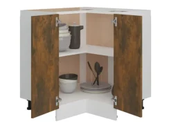 vidaXL Küchenschrank Räuchereiche 75,5x75,5x80,5 cm Holzwerkstoff