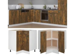 vidaXL Küchenschrank Räuchereiche 75,5x75,5x80,5 cm Holzwerkstoff