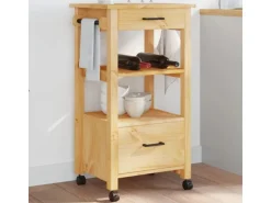 vidaXL Küchenwagen MONZA 48x40x90 cm Massivholz Kiefer Modell 4