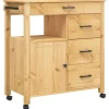 vidaXL Küchenwagen MONZA 84x40x90 cm Massivholz Kiefer Modell 14