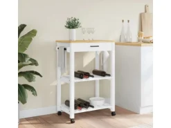 vidaXL Küchenwagen MONZA 60x40x90 cm Massivholz Kiefer Modell 8