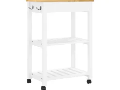 vidaXL Küchenwagen MONZA 60x40x90 cm Massivholz Kiefer Modell 8