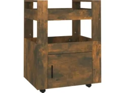 vidaXL Küchenwagen Räuchereiche 60x45x80 cm Holzwerkstoff