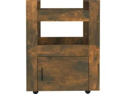 vidaXL Küchenwagen Räuchereiche 60x45x80 cm Holzwerkstoff