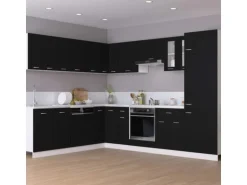 vidaXL Kühlumbauschrank Schwarz 60x57x207 cm Holzwerkstoff