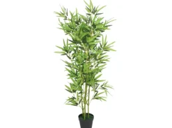vidaXL Künstliche Bambuspflanze mit Topf 120 cm Grün